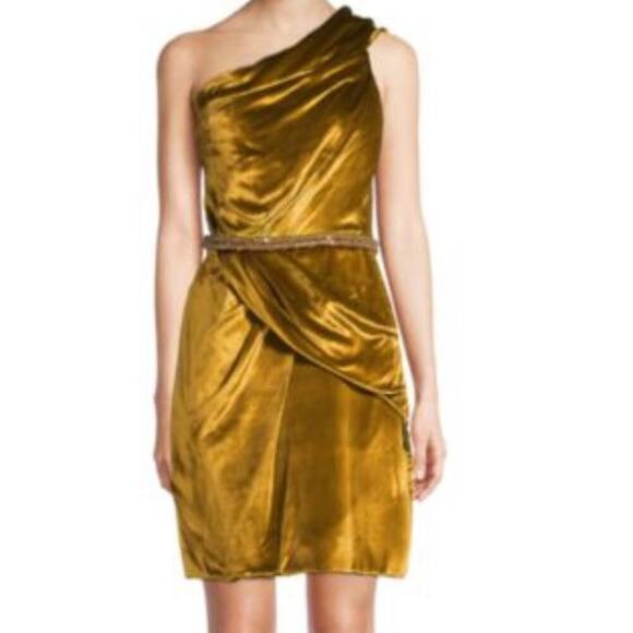 Ralph & Russo Swarovski crystal velvet draped mini - Picture 2 of 3